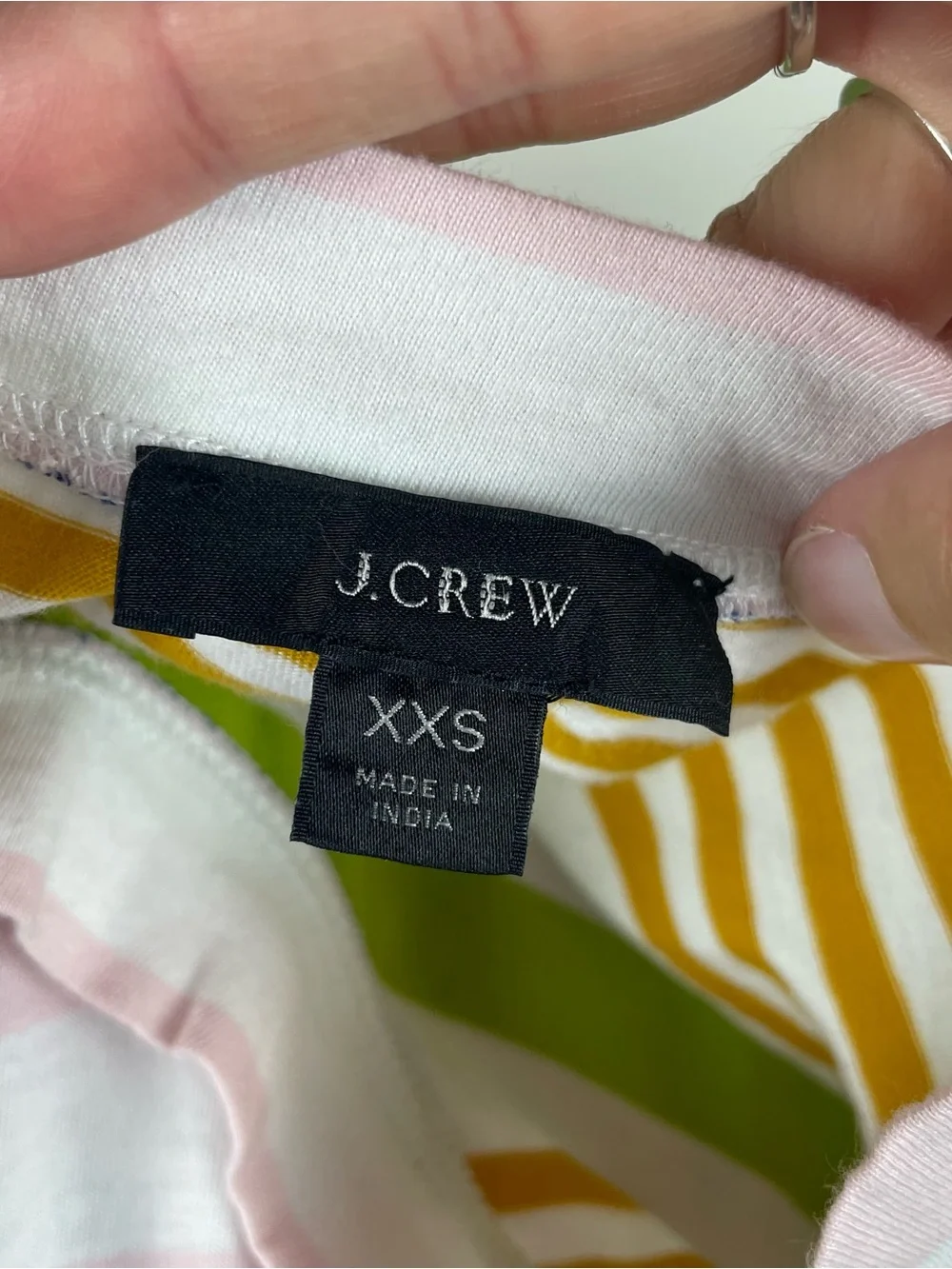 J. Crew White Blue Pink Orange Stripe Long Bodycon Maxi Dress Women XXS